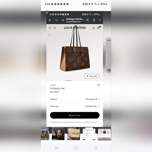 Designer bag gorgeous large tote and shoulder dust cover ✨️ ♥️sold out last one - Picture 7 of 7